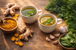 Natural foods and herbs that support heart health and circulation