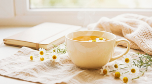 Chamomile tea for stress-related bloating and digestive comfort combining relaxation with herbal health benefits