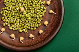 Variety of legumes including lentils beans chickpeas for cholesterol-lowering plant-based protein and nutrition